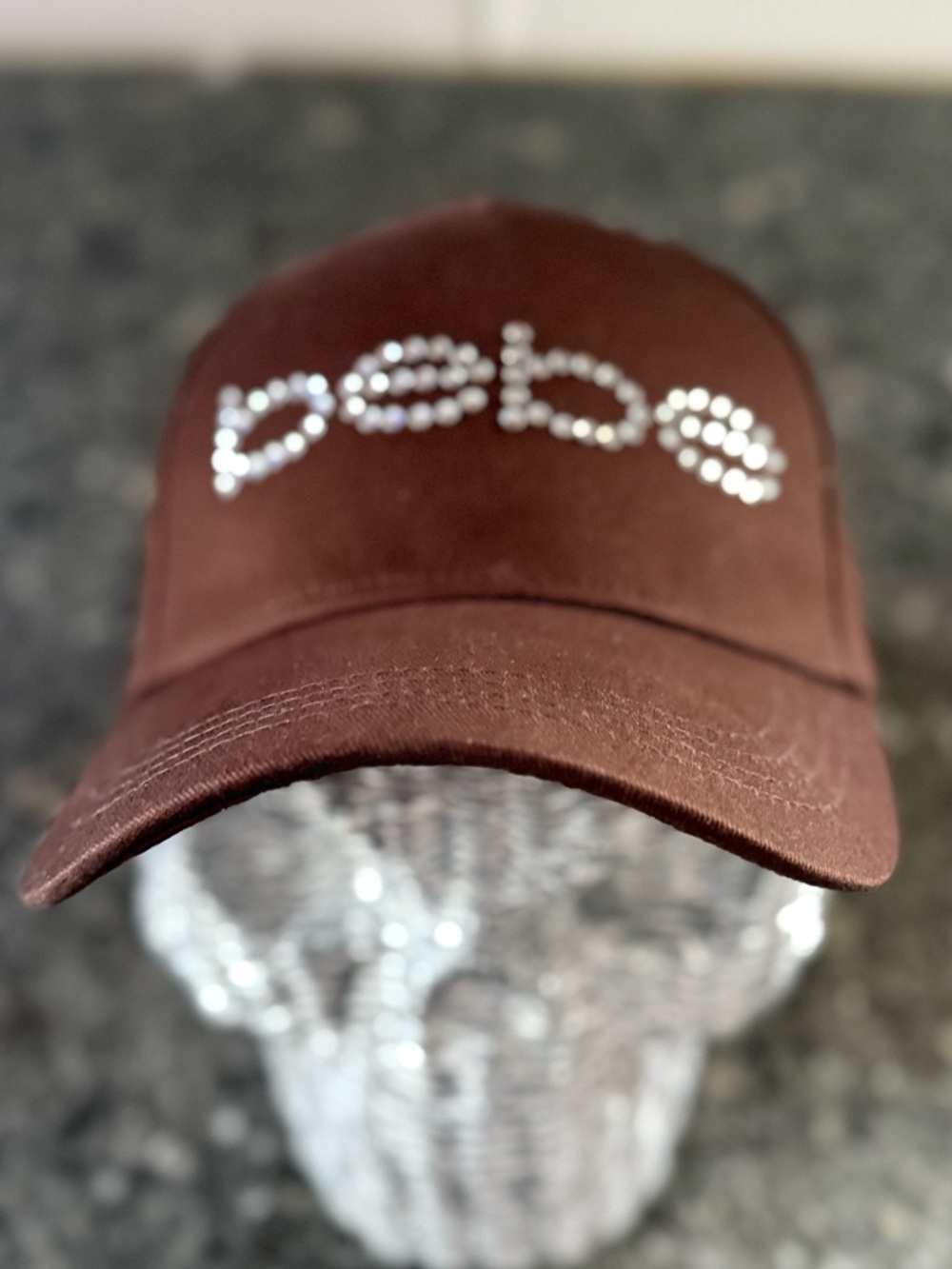 bebe- Coco Monogram “Bling” Baseball Cap -